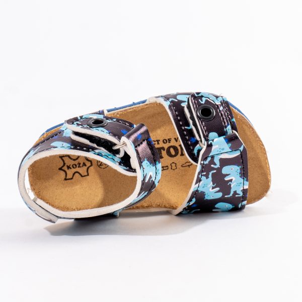 Dečije anatomske sandale - Plavi Dino 3 Dječije anatomske sandale - Dino plavi