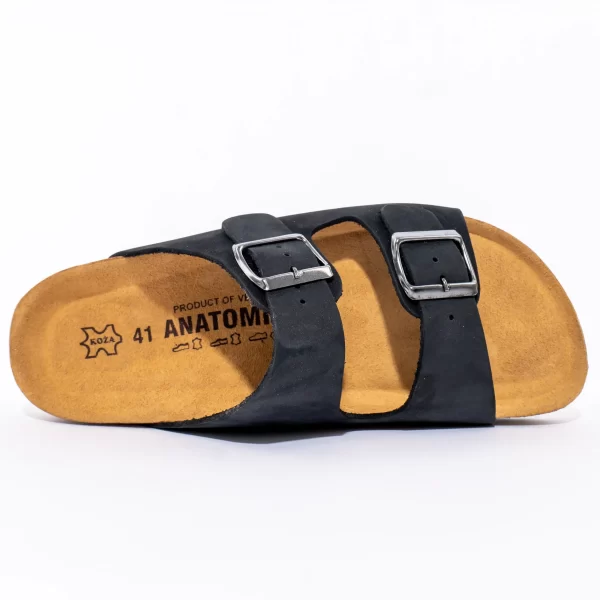 Muške anatomske papuče Liam - Crna