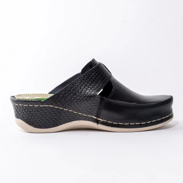 Ženska kožna klompa - Crna 2 Ženska kožna klompa - Crna