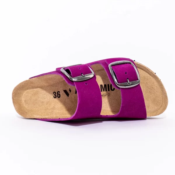 Ženske anatomske papuče Aurora - Ljubičaste Velur 3 Ženske anatomske papuče Aurora - Ljubičaste Velur