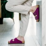 Ženske anatomske papuče Aurora – Ljubičaste Velur Ženske anatomske papuče Aurora - Ljubičaste Velur