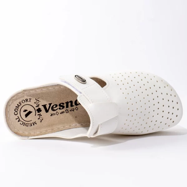 Ženske klompe Vera - Bijela 3 Ženske klompe Vera - Bijela