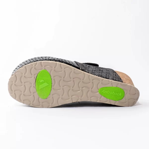 Ženske kožne klompe Hera - LUX Crna