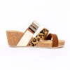 Ženske papuče Tricolor - Braon-Leopard-Zlatne