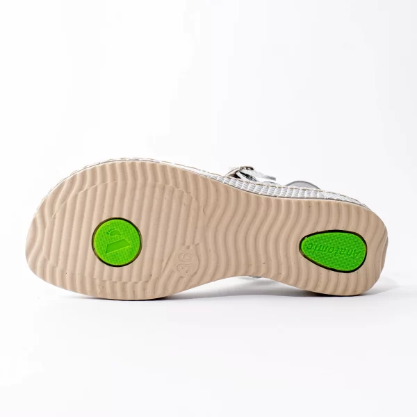 Ženske sandale Massage gel - Bijelo-srebrne 4 Ženske sandale Massage gel - Bijelo-srebrne