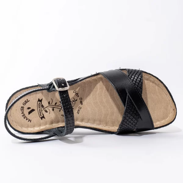 Ženske sandale Massage gel - Crna 3 Ženske sandale Massage gel - Crna