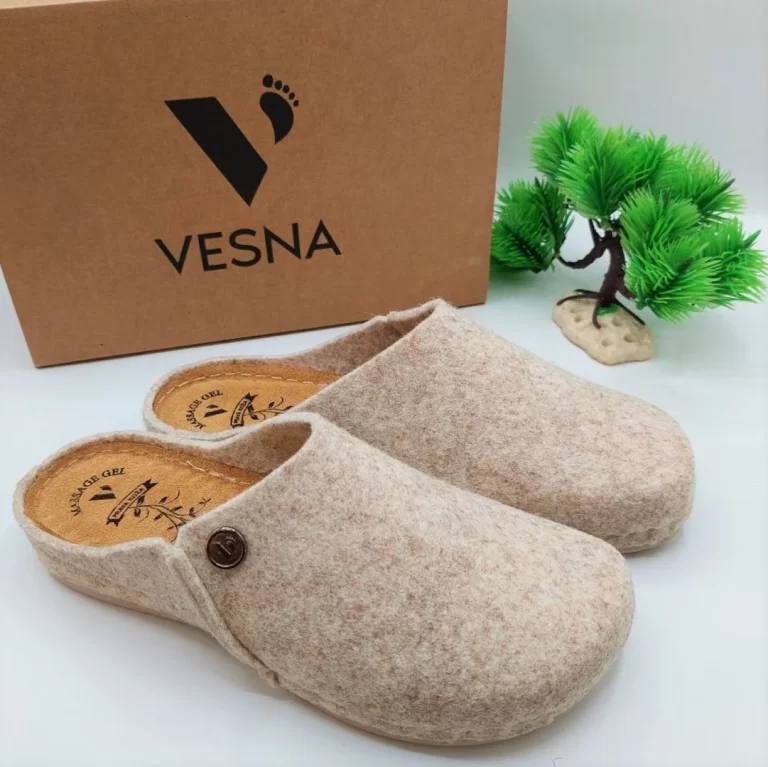 Ženske sobne papuče Massage gel - Bež