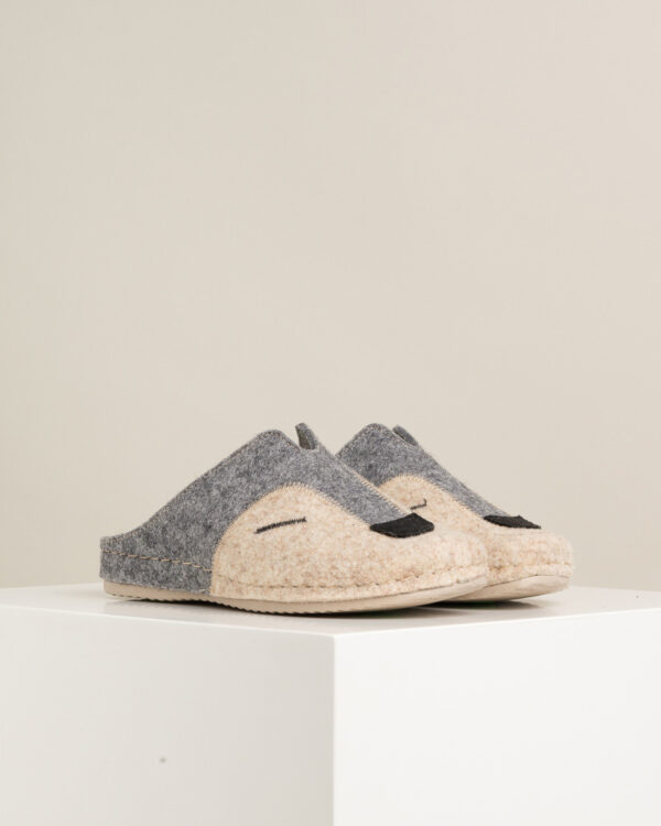 Ženske sobne papuče Vuk - Bež-siva 9 Ženske sobne papuče Vuk - Bež-siva